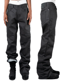 black waxed denim - bootcut