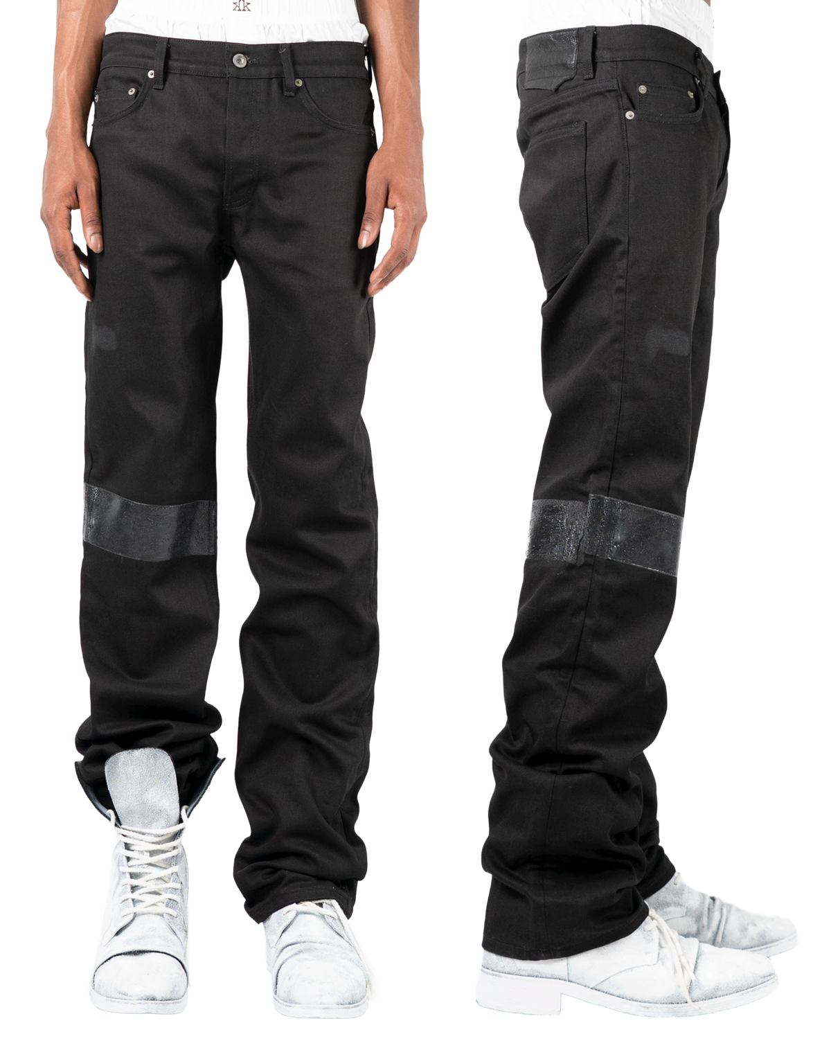 banded denim black - slim