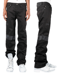 banded denim black - slim