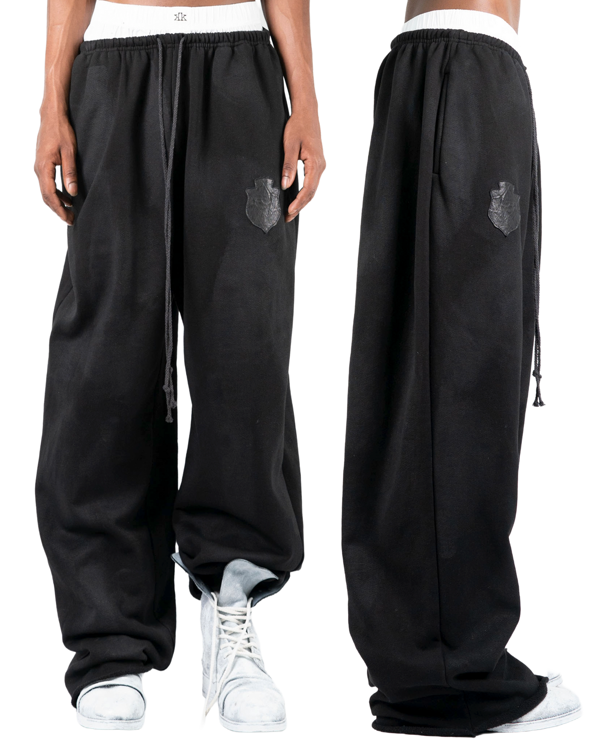 lamb crest sweatpant - overdyed black