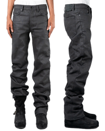 black waxed denim - slim