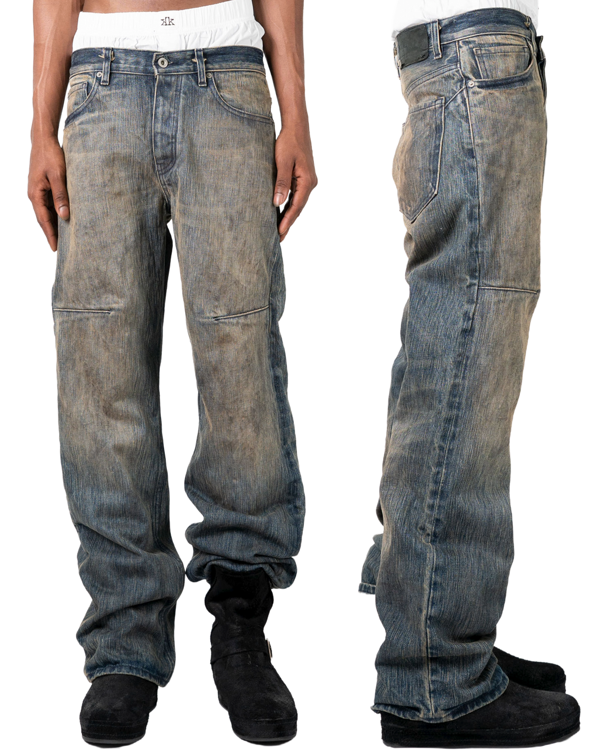 washed indigo non-distressed bootcut