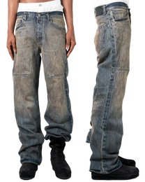 washed indigo non-distressed bootcut