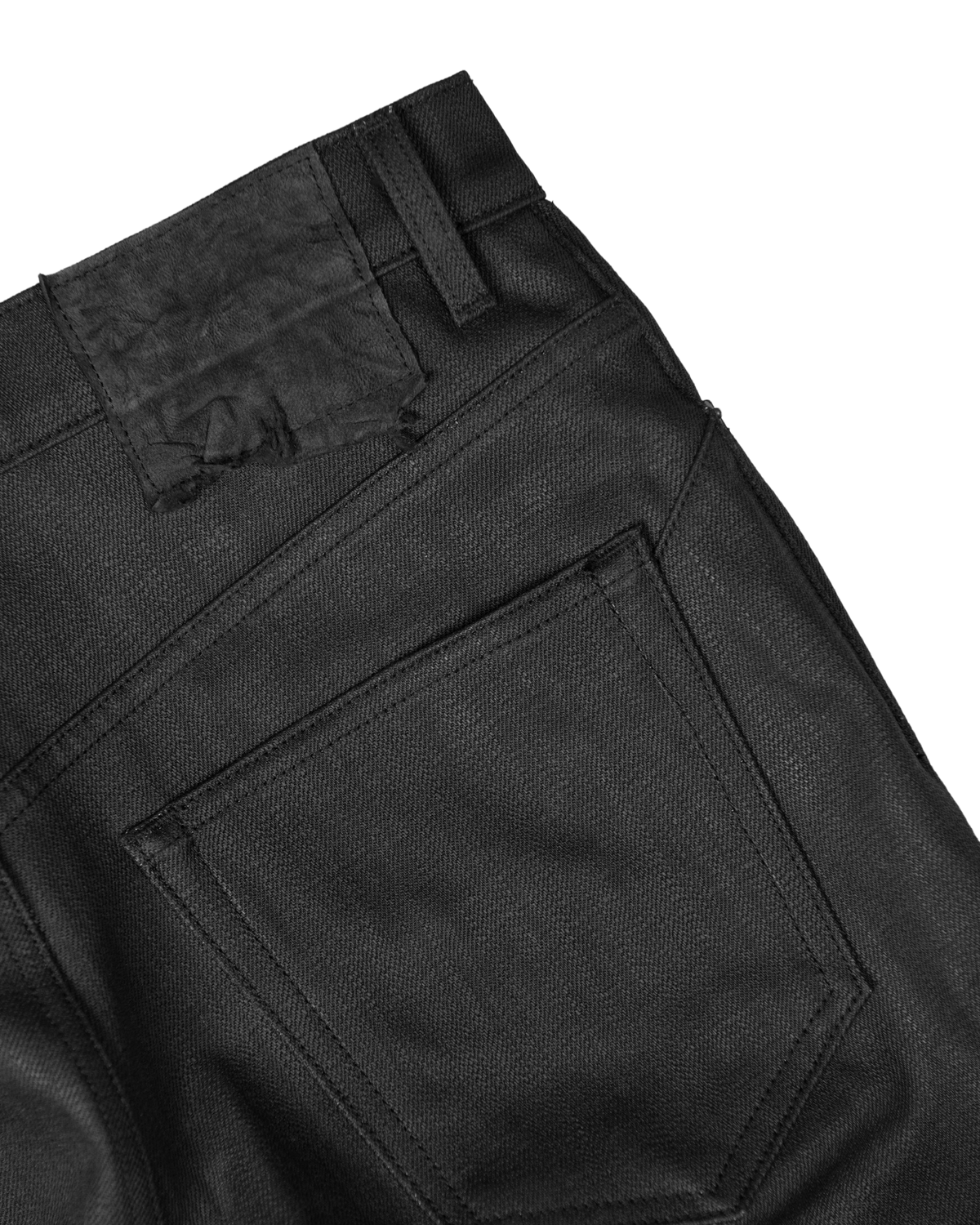 black waxed denim - bootcut