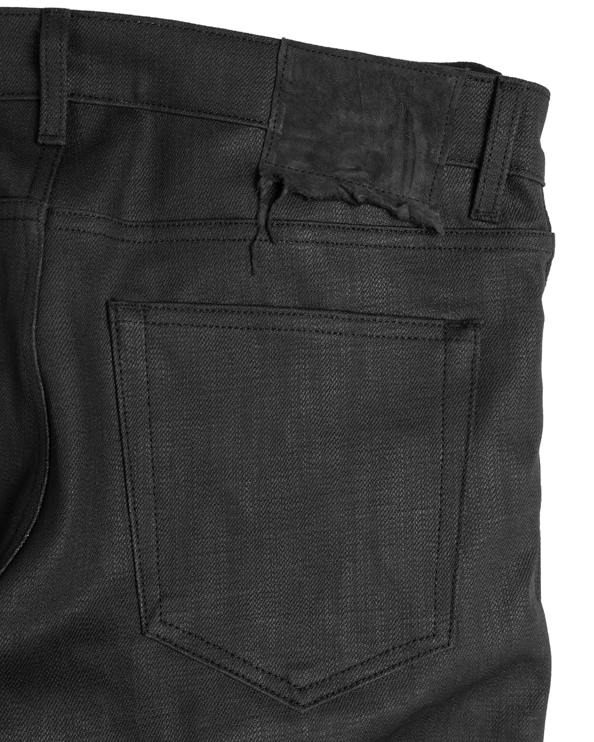 black waxed denim - slim