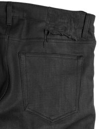 black waxed denim - slim