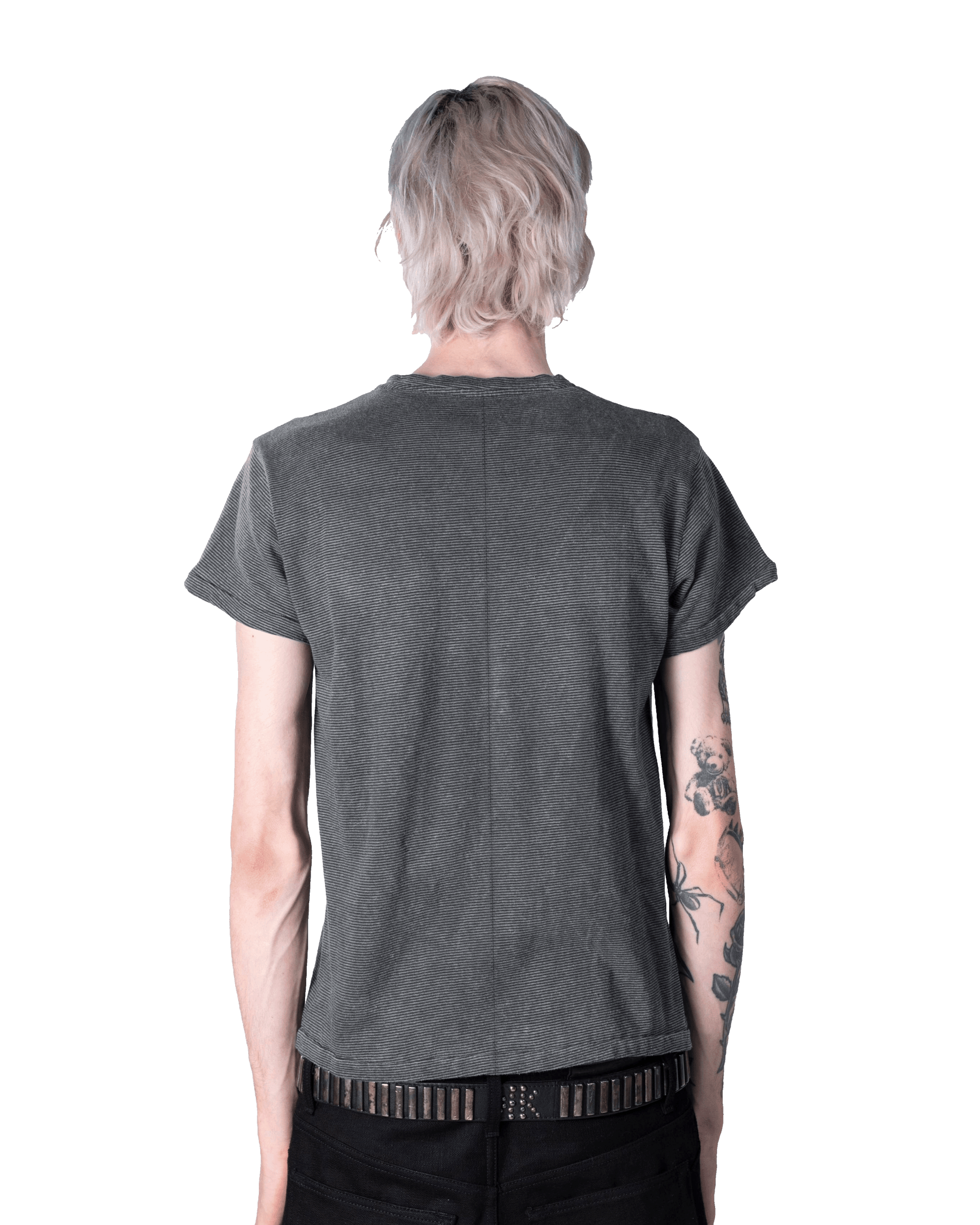 Dyed Striped V-neck
