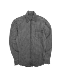 linen button down - dyed checker