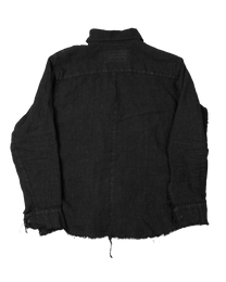 Ktwo Studios Overdyed Linen Button Down "Core-Black" back flat lay