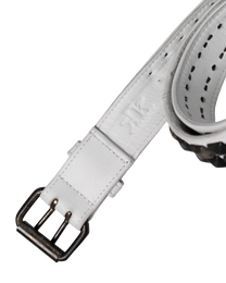 Ktwo white prism studded belt twist ꓘK