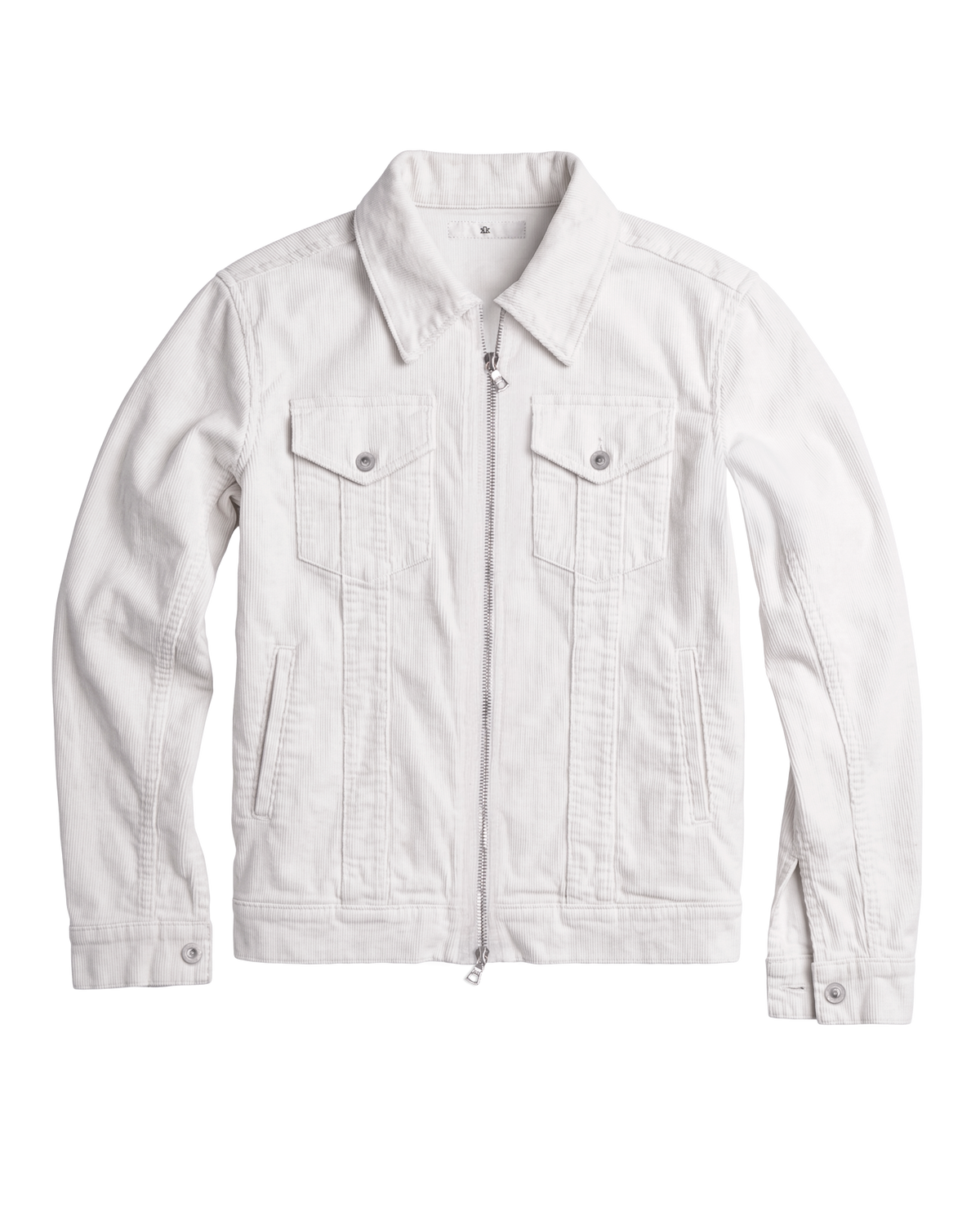 corduroy straited jacket - bleached white